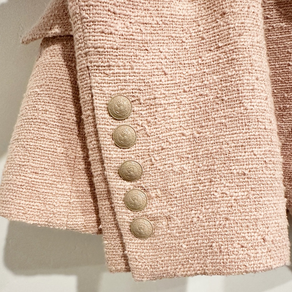 L'Agence Kenzie Double Breasted Blazer in Petal Pink Size 6 Old Money - Picture 10 of 13